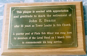 John Beams plaque