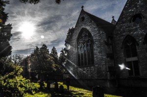 Remembrance Sunday 2013 was a beautiful clear day with the sun shining through the churchyard.