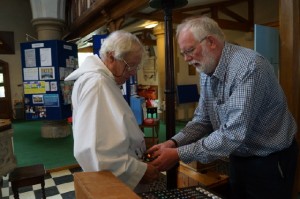 Clergy are equipped with state of the art radio microphones so they can be heard at all times during the services.